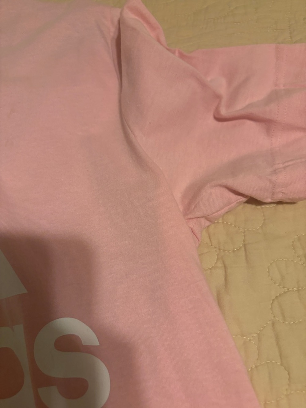adidas Pink Short Sleeve Logo Tee - Picture 4 of 8